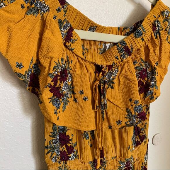 Sadie & Sage | Brinn Baja Floral Off The Shoulder Dress Size S Boho Festival - Picture 8 of 15
